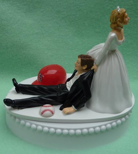 Baseball Wedding Cake Topper
 Wedding Cake Topper St Louis Cardinals Baseball Saint Sports
