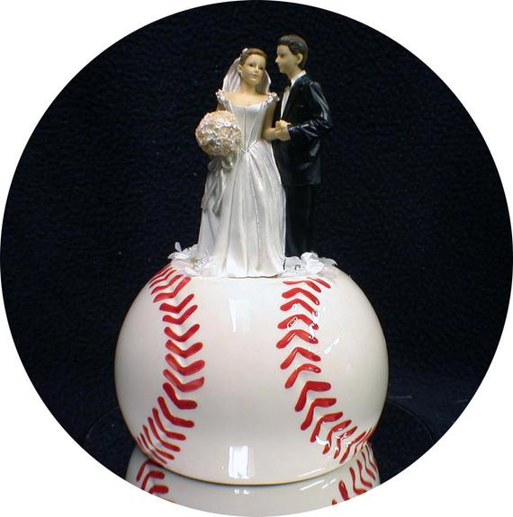Baseball Wedding Cake Topper
 Baseball Softball sports Lovers Wedding Cake by YourCakeTopper
