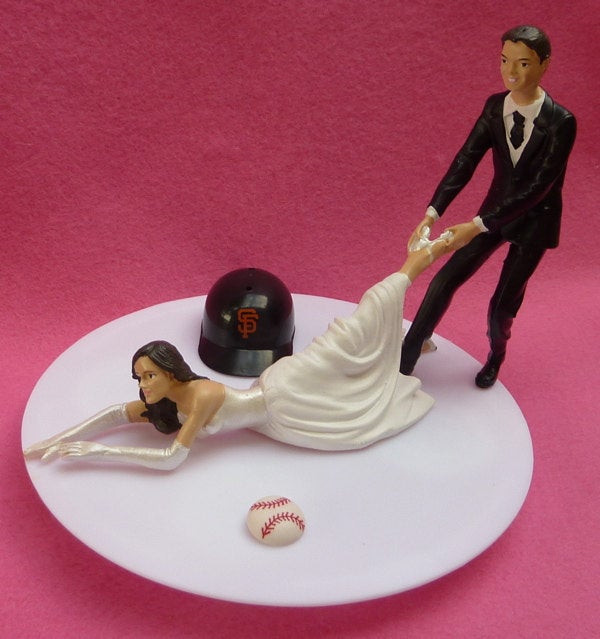 Baseball Wedding Cake Topper
 Wedding Cake Topper San Francisco Giants SF G Baseball Themed