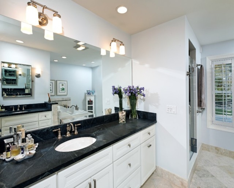 Bathroom Cabinets And Countertops
 Floor tile countertops white ice granite colonial cream