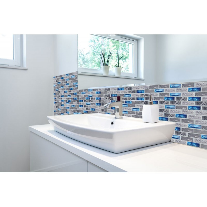 Bathroom Mosaic Tile Backsplash
 blue glass tile kitchen backsplash subway marble bathroom