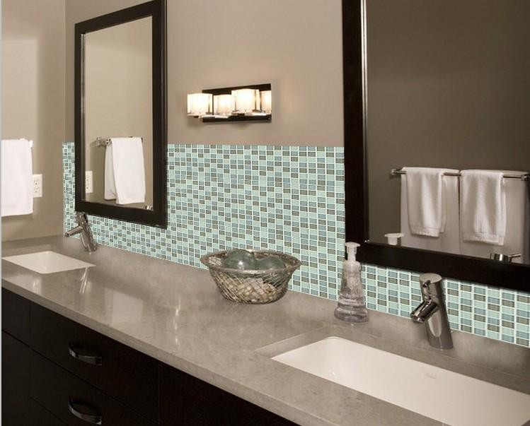Bathroom Mosaic Tile Backsplash
 crystal glass mosaic tile backsplash bathroom mirror wall