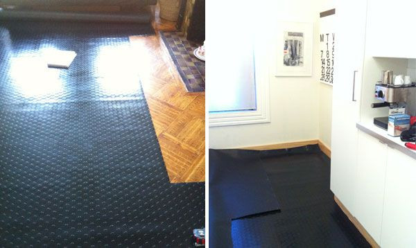 Bathroom Tile Cover Up
 Rubber mat as floor cover up My bathroom floor is