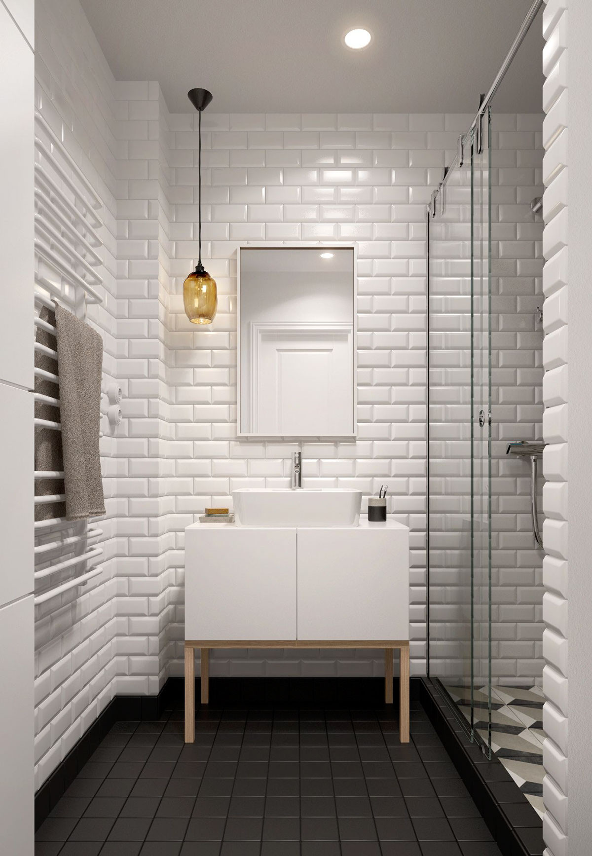 Bathroom Tiles Design Images
 A Midcentury Inspired Apartment with Scandinavian Tendencies