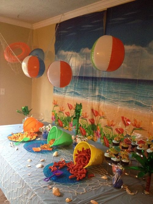 Beach Theme Kids Party
 443 best images about Sea Ocean Mermaid theme party on