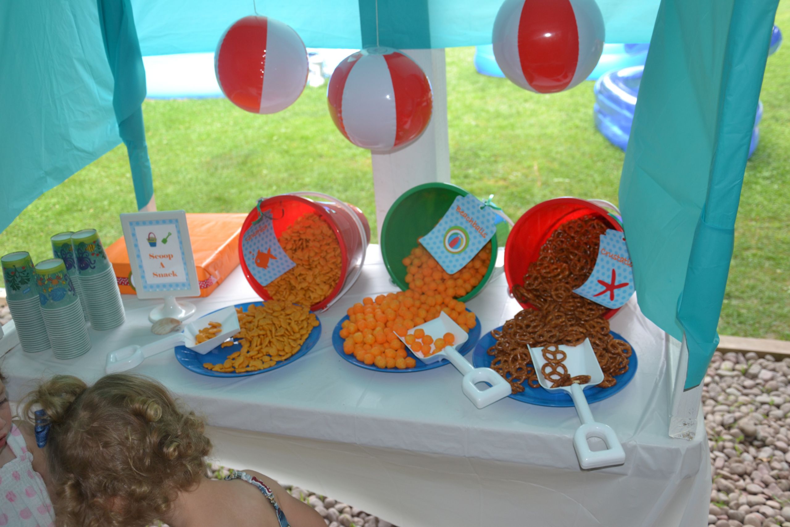 Beach Theme Kids Party
 Party on a Bud  Ideas for Serving Summer Snacks