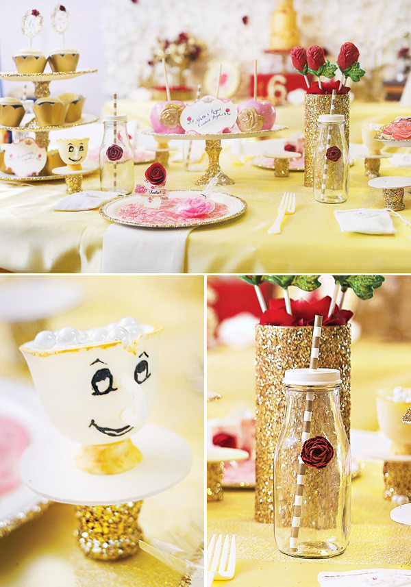 Beauty And The Beast Birthday Party
 Glittery Princess Belle Birthday Beauty & the Beast