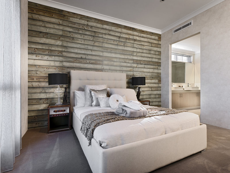 Bedroom Feature Wall Ideas
 Grey bedroom design idea from a real Australian home
