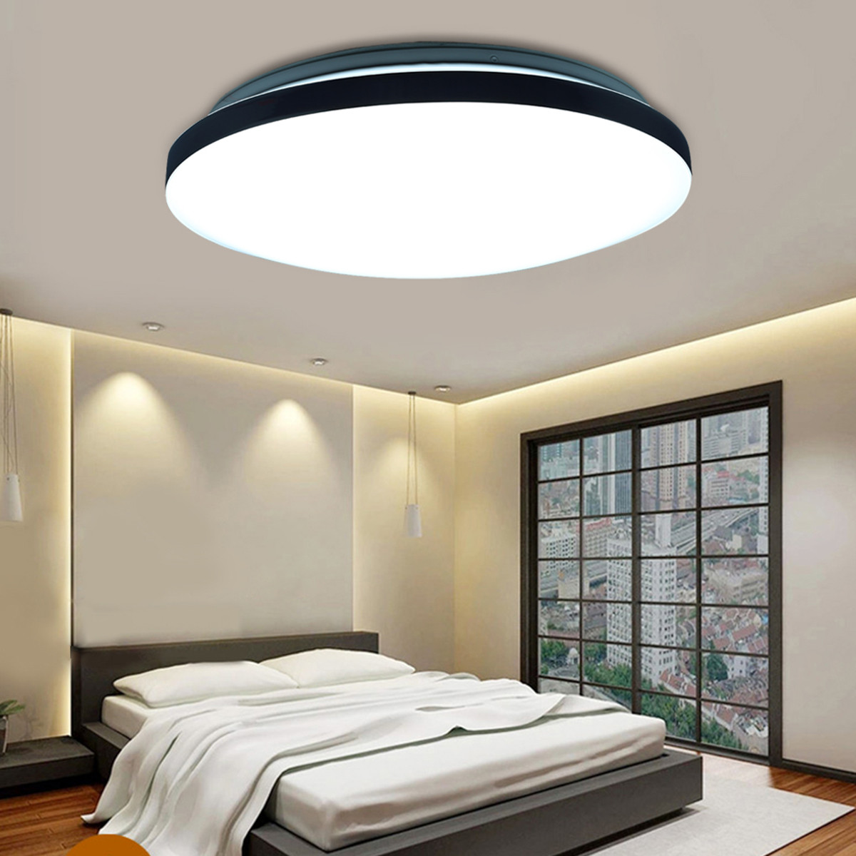 Bedroom Overhead Lights
 18W Round LED Ceiling Light Fixture Lighting Flush Mount