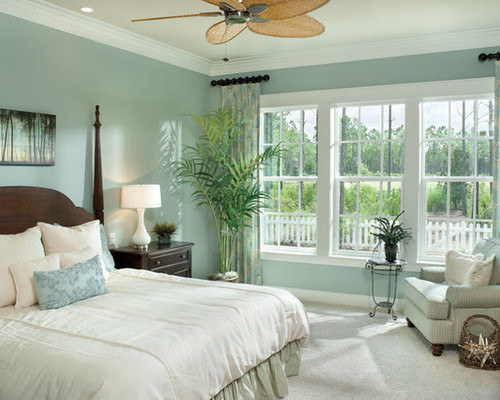 Bedroom Paint Schemes
 Tropical Bedroom Design Ideas Remodels & s with Blue