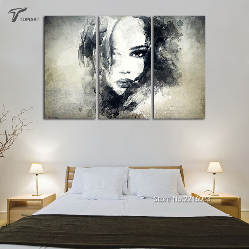 Bedroom Wall Art Paintings
 Wall Decor Canvas Painting Watercolor Black And White Art
