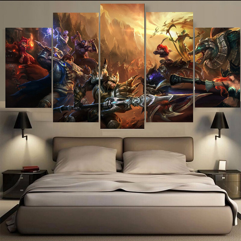 Bedroom Wall Art Paintings
 5 Pieces e Set Game Figure Bedroom Painting Wall Art