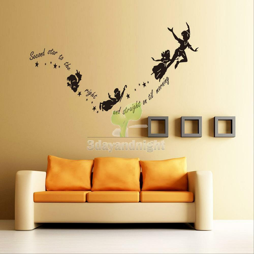 Bedroom Wall Art Stickers
 Wall Stickers Decal Peter Pan Fairy Vinyl Mural Home