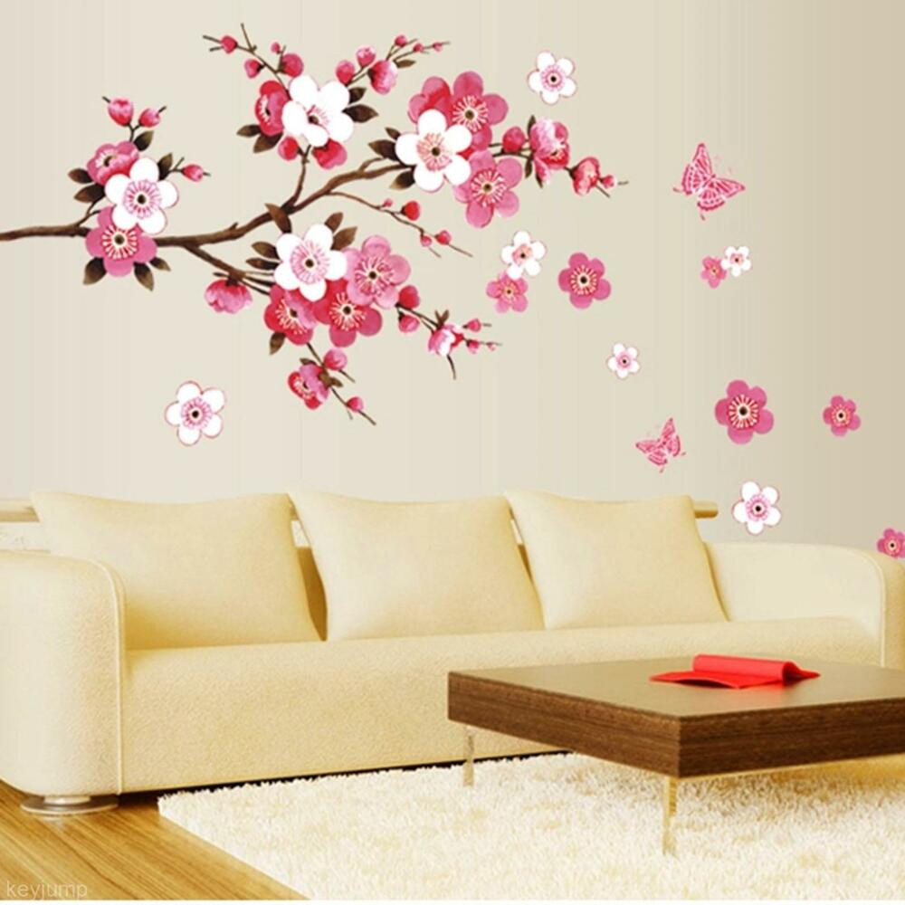 Bedroom Wall Art Stickers
 DIY Living Room Bedroom Wall Sticker Flower Floral Blossom