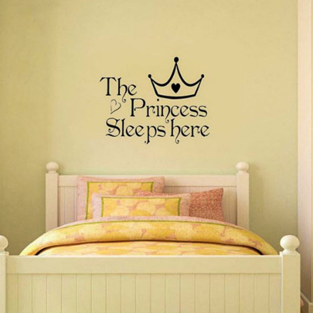 Bedroom Wall Art Stickers
 GREAT Princess Removable Wall Sticker Girls Bedroom Decor