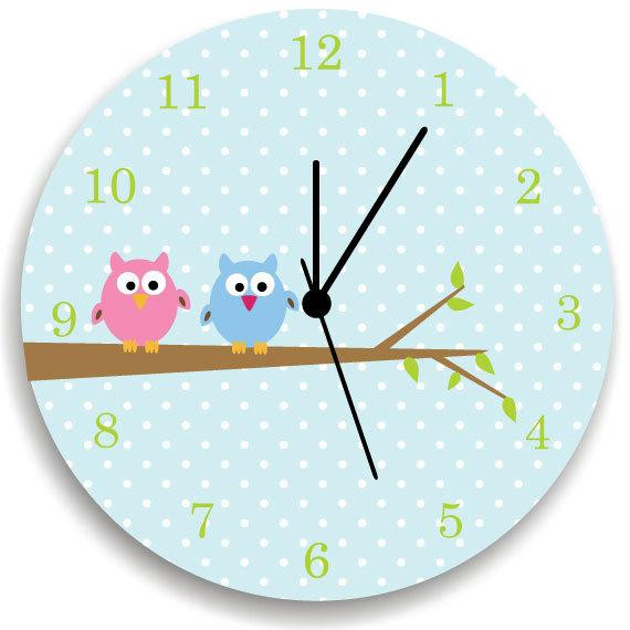 Bedroom Wall Clocks
 Girls Bedroom Wall Clock Owls on Tree Nursery Room Decor