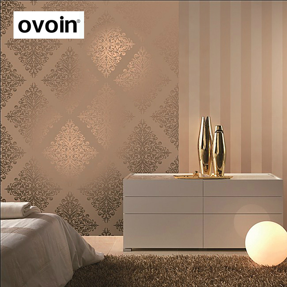 Bedroom Wall Coverings
 Modern Luxury Gold Metallic Wallpaper Vinyl Textured