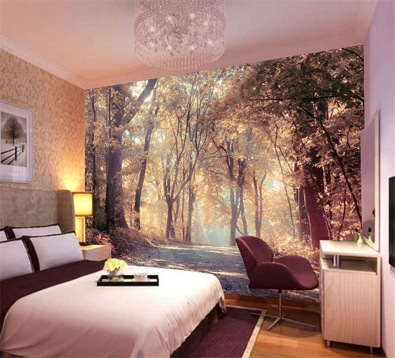 Bedroom Wall Coverings
 Colorful Autumn Scenery Full Wall Mural Wallpaper
