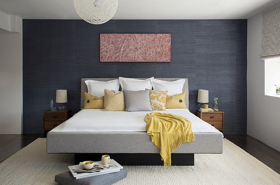 Bedroom Wall Coverings
 Cheerful Sophistication 25 Elegant Gray and Yellow Bedrooms