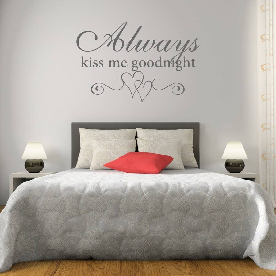 Bedroom Wall Decal
 kiss me goodnight bedroom wall sticker by mirrorin