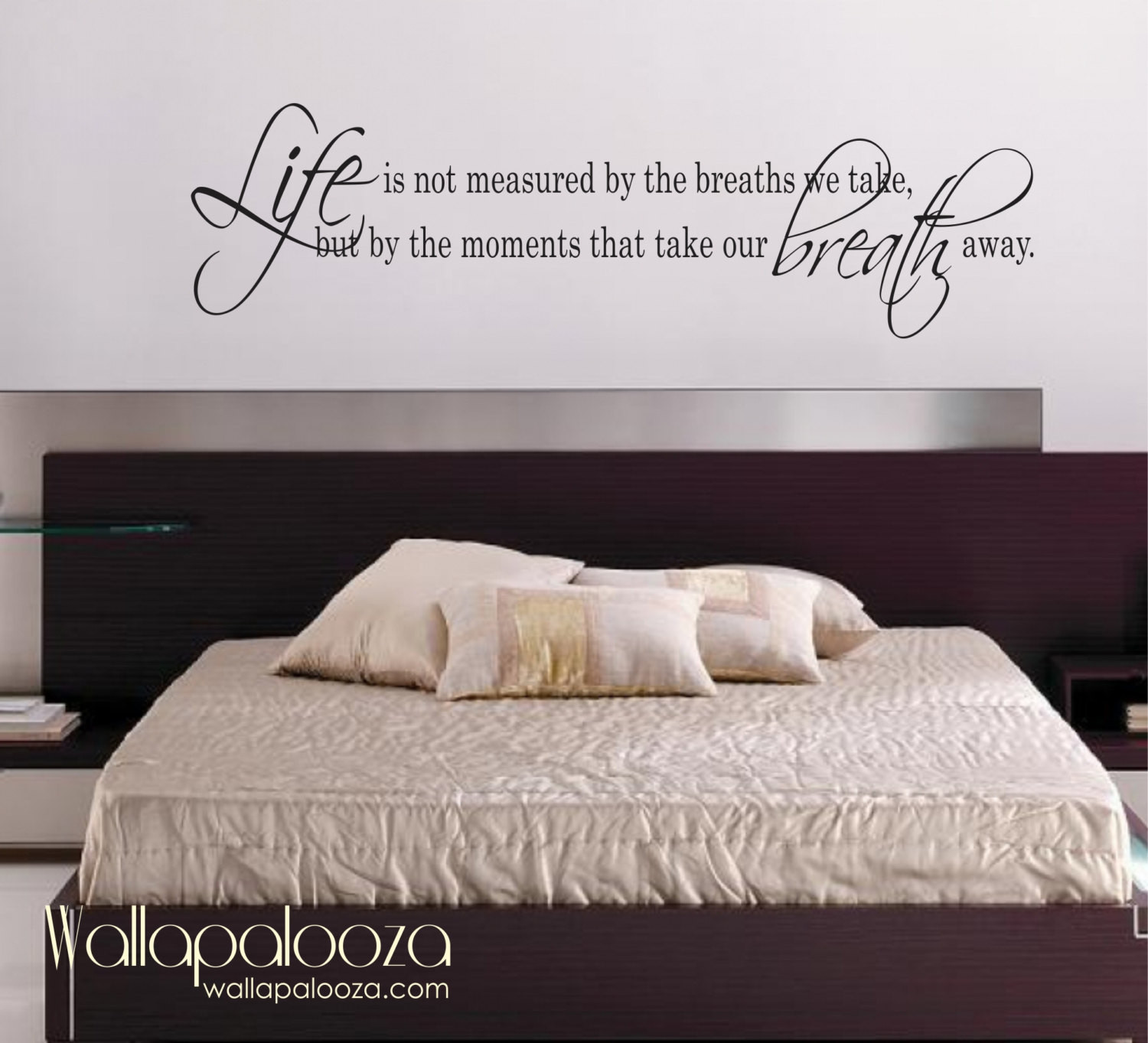 Bedroom Wall Decal
 Life Is Not measured wall decal love wall decal bedroom