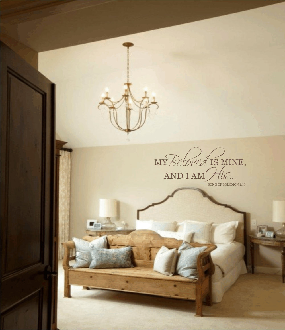 Bedroom Wall Decal
 Master Bedroom Wall Decal My Beloved is Mine and I am by