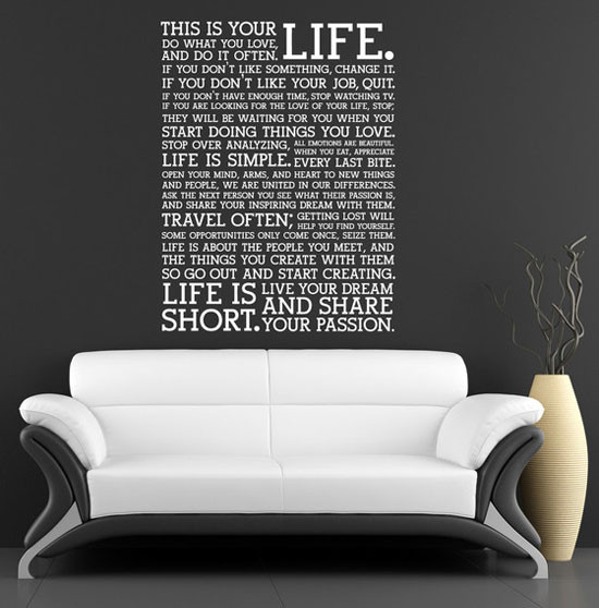 Bedroom Wall Decals Quotes
 Bedroom Vinyl Wall Quotes QuotesGram