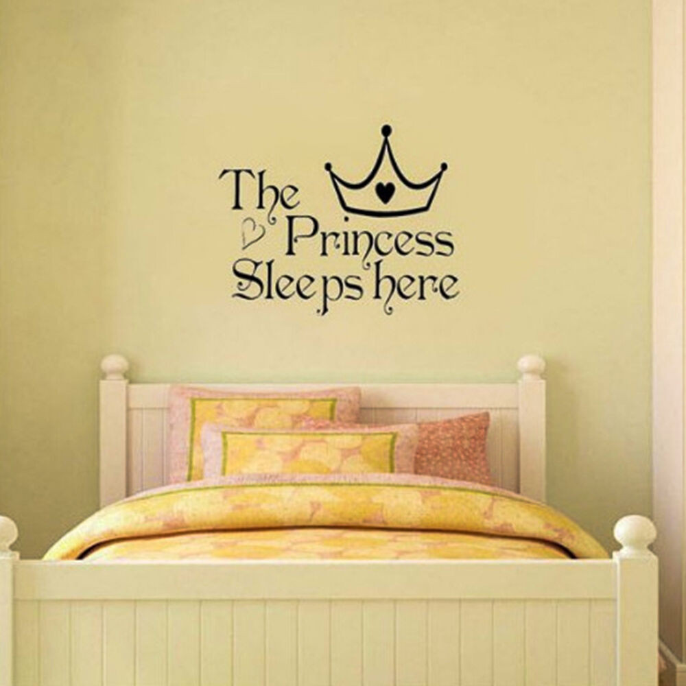 Bedroom Wall Decor Stickers
 GREAT Princess Removable Wall Sticker Girls Bedroom Decor