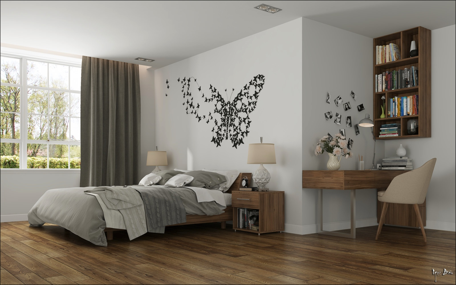 Bedroom Wall Design Ideas
 bedroom butterfly wall art
