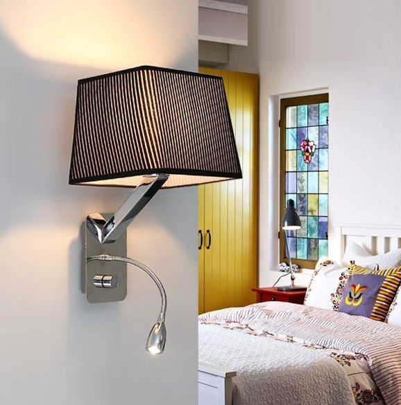 Bedroom Wall Lamp
 Creative Fabric Wall Sconces Band Switch Modern LED
