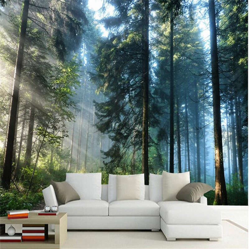 Bedroom Wall Mural
 beibehang Custom painting living room natural forest wall