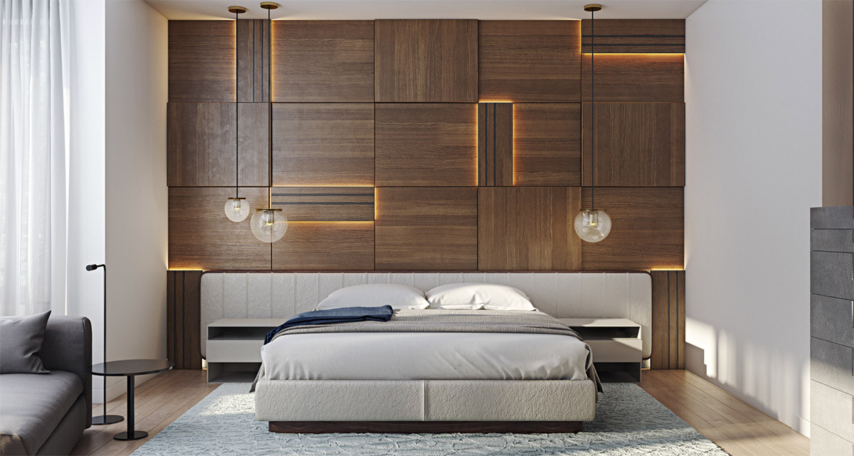 Bedroom Wall Panels
 Wooden Wall Designs 30 Striking Bedrooms That Use The