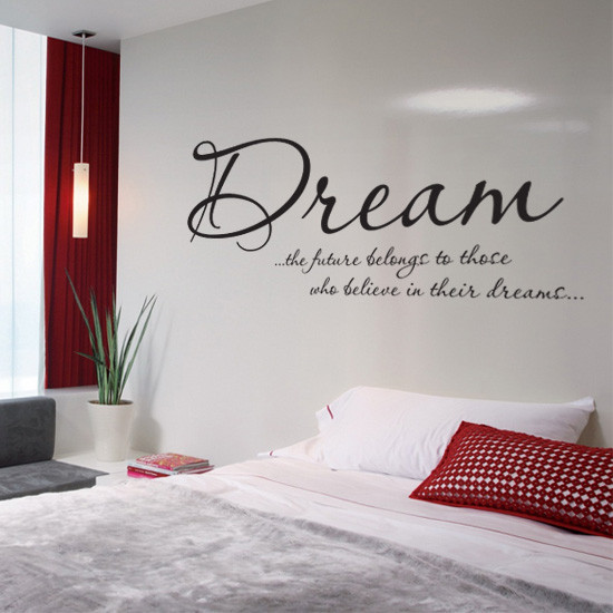 Bedroom Wall Stickers
 Dream Bedroom Vinyl Wall Art Sticker £3 99 Blunt e