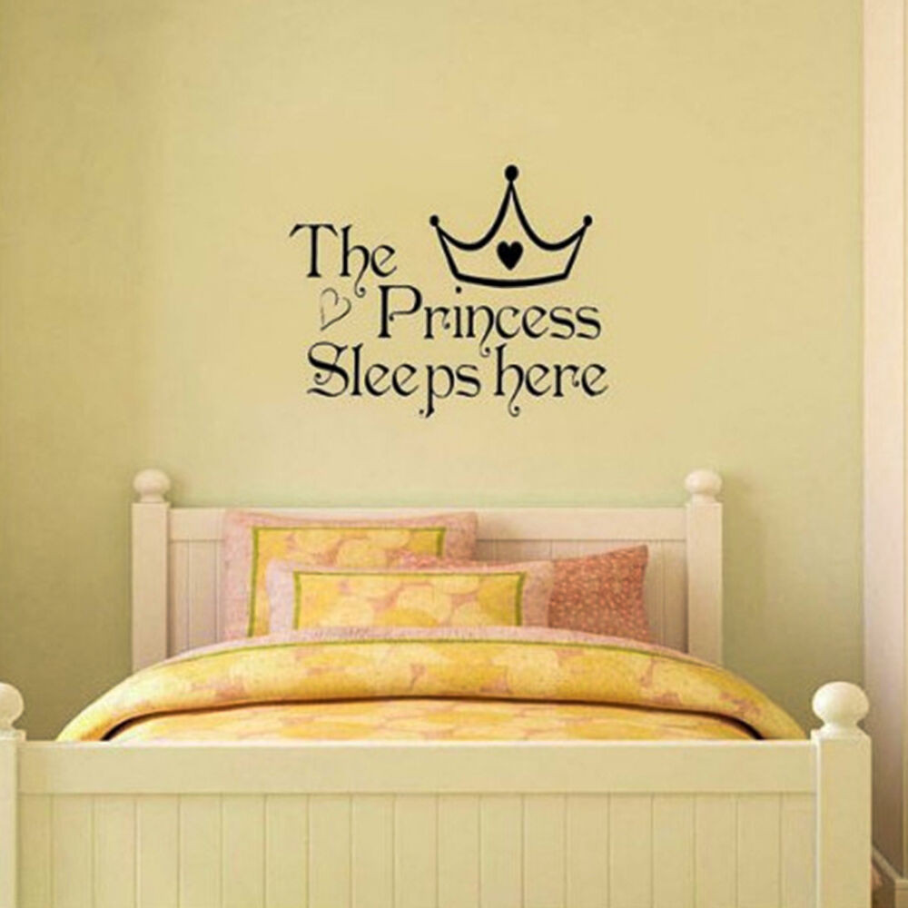 Bedroom Wall Stickers
 GREAT Princess Removable Wall Sticker Girls Bedroom Decor