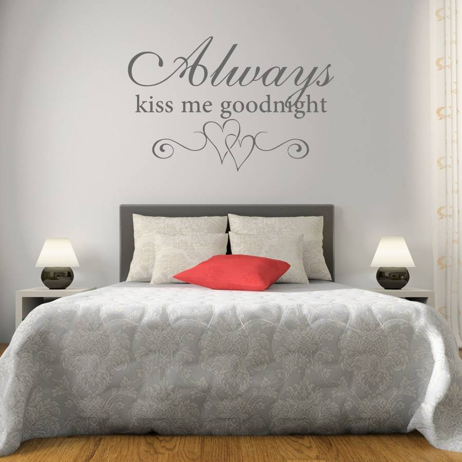 Bedroom Wall Stickers
 kiss me goodnight bedroom wall sticker by mirrorin