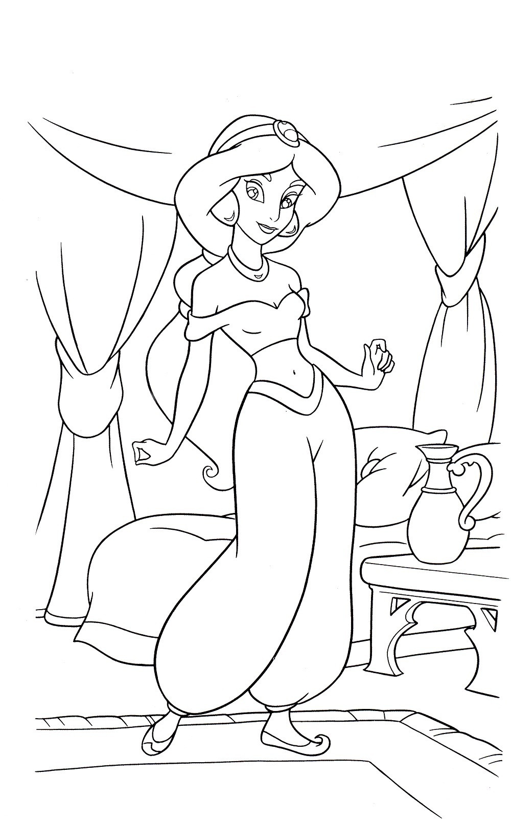 Best Coloring Pages For Kids
 Free Printable Jasmine Coloring Pages For Kids Best