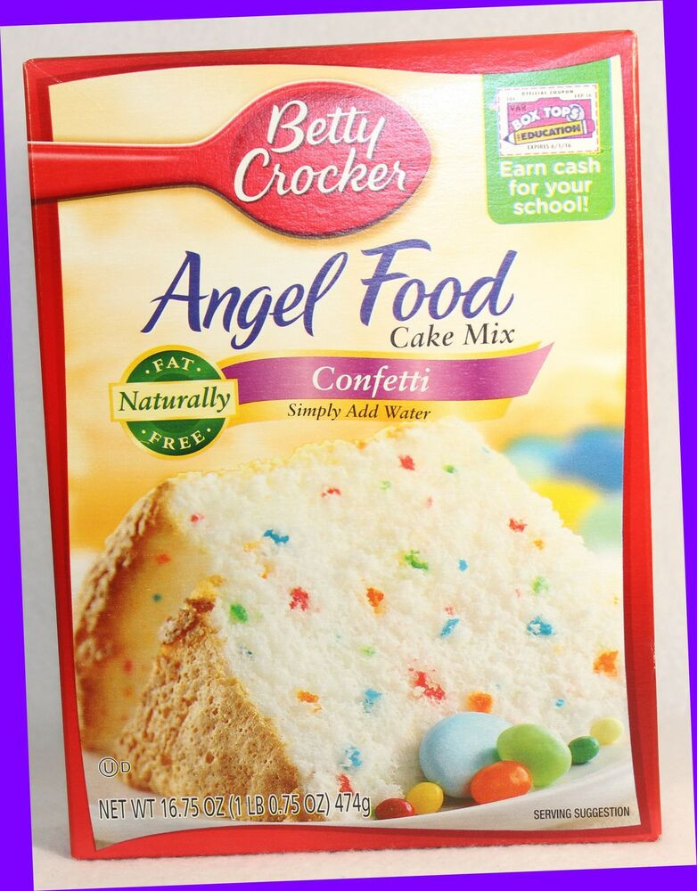 Betty Crocker Angel Food Cake
 Betty Crocker ANGEL FOOD Cake Mix CONFETTI Naturally Fat