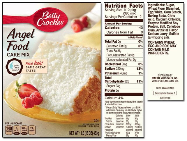 Betty Crocker Angel Food Cake
 Betty Crocker Product List