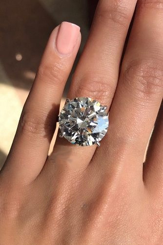 Big Diamond Wedding Rings
 3 50Ct Big Round Cut Moissanite Diamond Engagement Ring