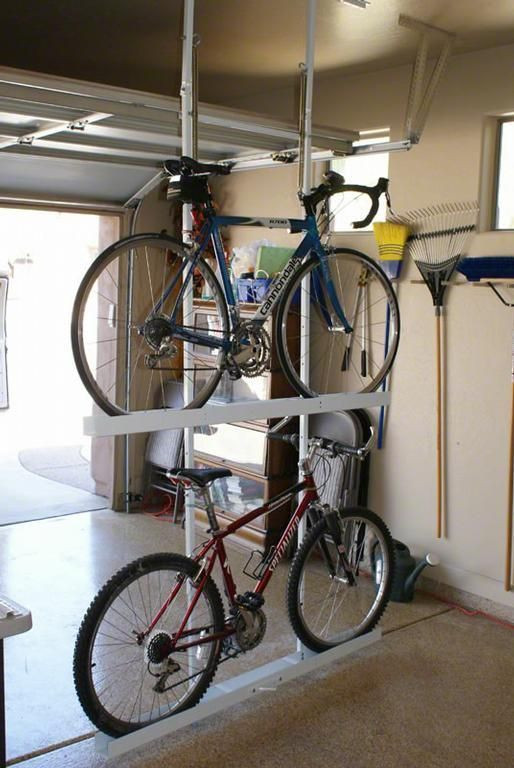Bike Organization Garage
 Ceiling Double Bike Storage by Your Great Garage