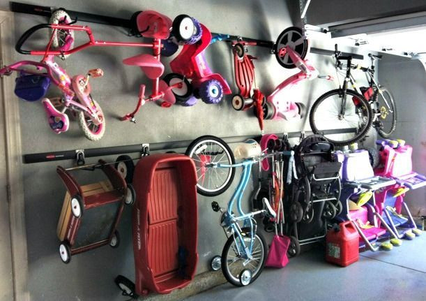 Bike Organization Garage
 Garage storage for kids bikes scooters ride ons etc
