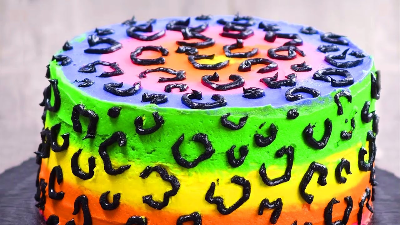 Birthday Cake Recipe Ideas
 Rainbow Cheetah Cake Birthday Cake Ideas