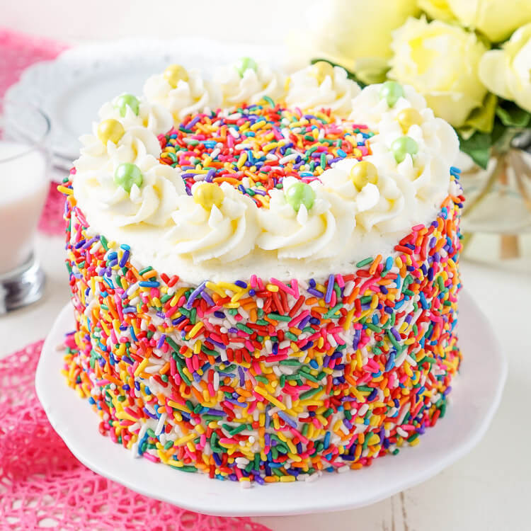 Birthday Cake Recipes From Scratch
 Funfetti Birthday Cake Sugar & Soul