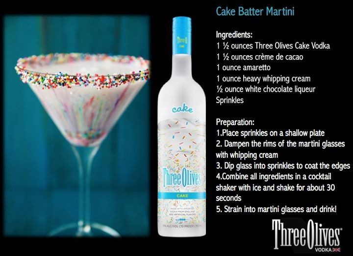 Birthday Cake Vodka Drink Recipes
 Three Olives Cake Batter Martini recipe