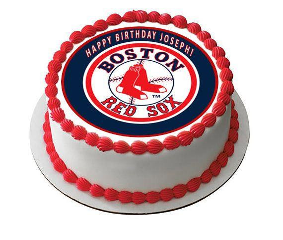 Birthday Cakes Boston
 Boston Red Sox Edible Birthday Cake OR Cupcake Topper