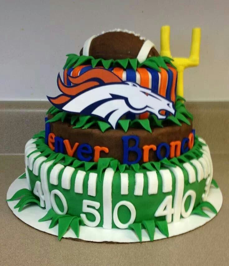 Birthday Cakes Denver
 Coolest cake ever Broncos Pinterest