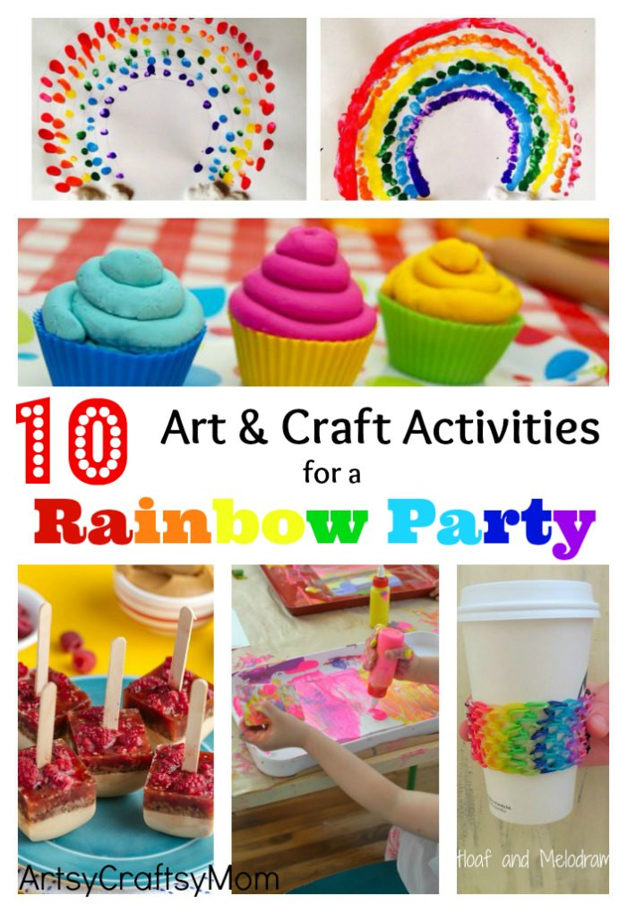 Birthday Craft Ideas For Kids
 10 Art and Craft Activities for a Rainbow Party Artsy