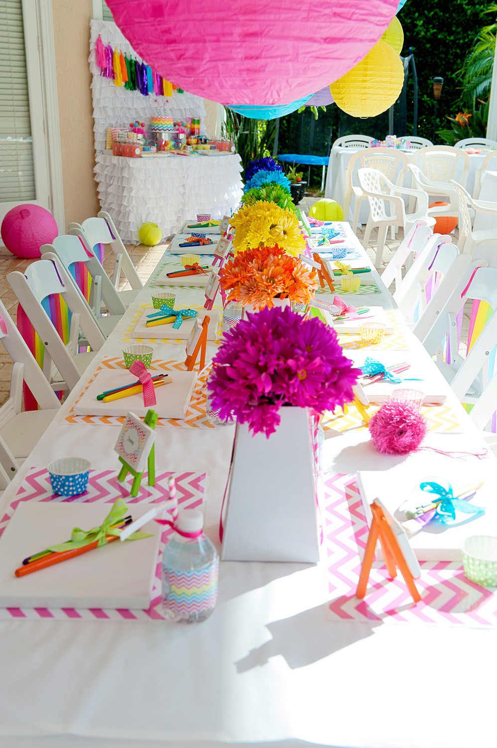 Birthday Craft Ideas For Kids
 A Bright and Trendy Chevron Arts and Crafts Party Anders
