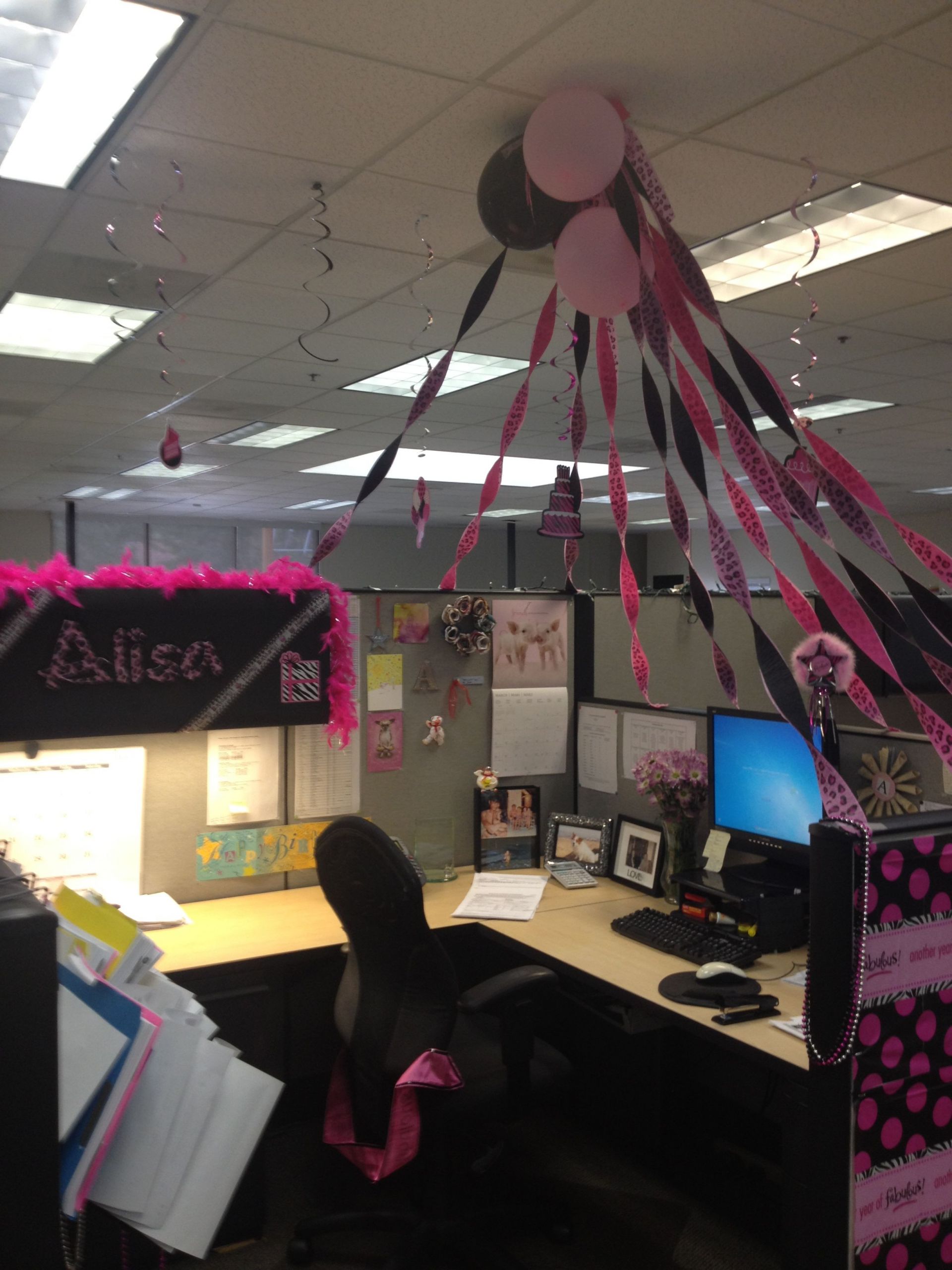 Birthday Cubicle Decorating Ideas
 Our office birthday tradition is to decorate cubicles to