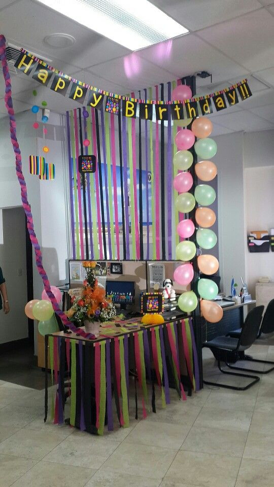 Birthday Cubicle Decorating Ideas
 Balloons Happy Birthday birthday decorations cubicle